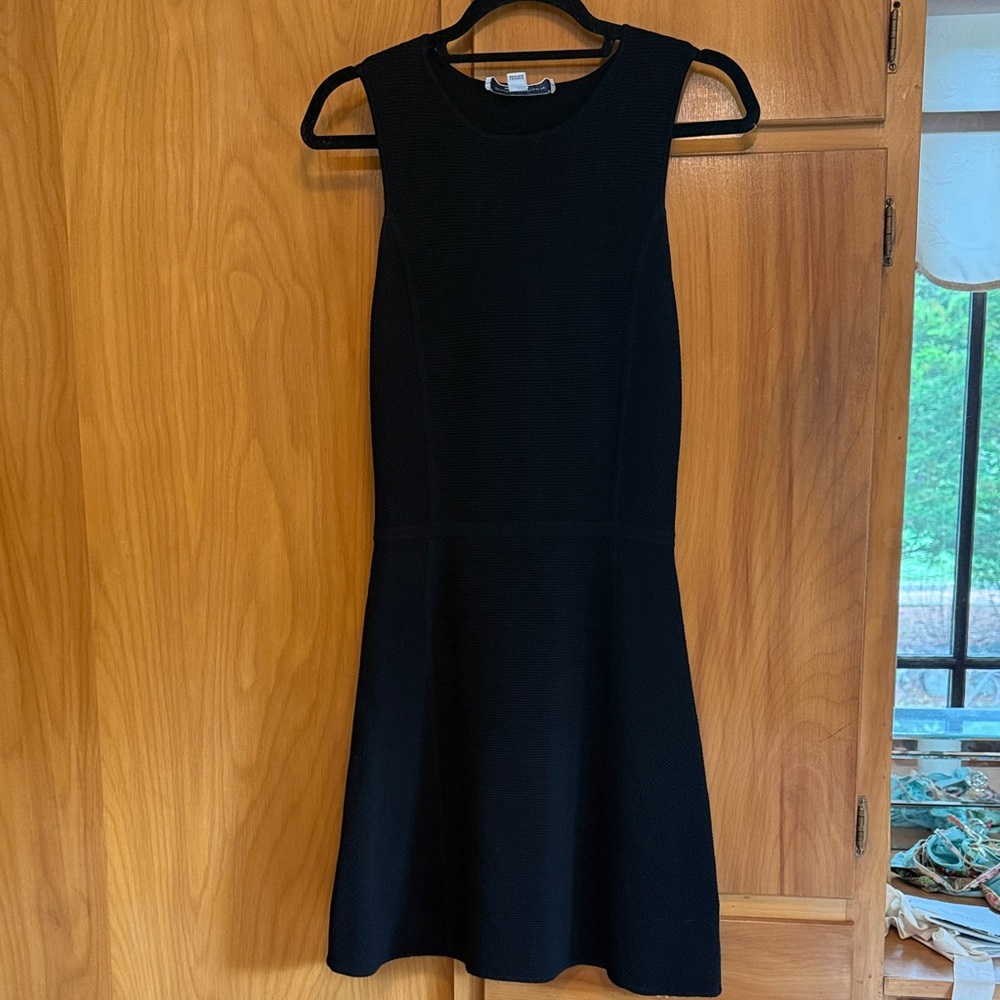 White + Warren Black Mini Dress